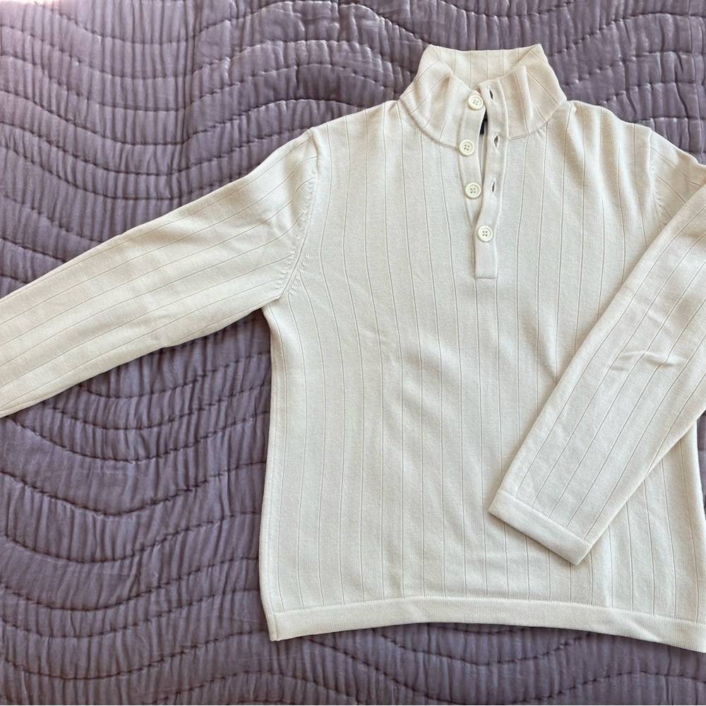 Men's white Banana Republic merino wool sweater